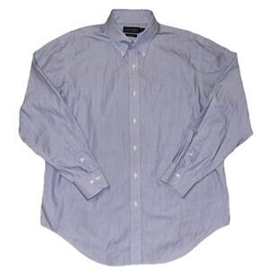 Lauren Ralph Lauren Classic Fit Non Iron Blue Stripe Button Down Shirt XL